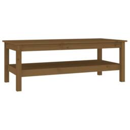 Berkfield Home Beautiful Coffee Table Honey Brown 110x50x40 cm Solid Wood Pine - Size: 110 x 50 x 40 cm - thumbnail 3