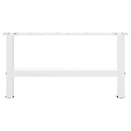 Berkfield Home Coffee Table Legs White 2 pcs 60x(30-31) cm Steel - thumbnail 5