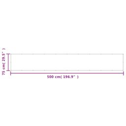Berkfield Home Balcony Screen Sand 75x500 cm 100% Polyester Oxford in Yellow - thumbnail 6