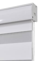 Living and Home Day & Night Zebra Roller Blinds Dual Layer Light Filtering & Privacy Window Shades in White - Size: 90 cm width x 150 cm drop - thumbnail 4