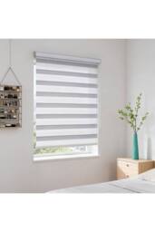 Living and Home Day & Night Zebra Roller Blinds Dual Layer Light Filtering & Privacy Window Shades in White - Size: 90 cm width x 150 cm drop - thumbnail 2