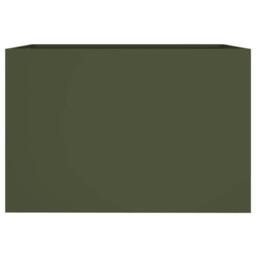 Berkfield Home Planter Olive Green 62x40x39 cm Steel - Size: 62 x 40 x 39 cm - thumbnail 5