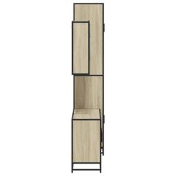 Berkfield Home Durable 3 Piece Bathroom Furniture Set Sonoma Oak Engineered Wood in Brown - thumbnail 6