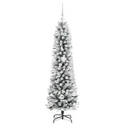 Berkfield Home Artificial Christmas Tree with 150 LEDs Green & white 150 cm - thumbnail 4