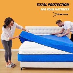 SPETLEK Mattress Bag for Moving & Storage 8 Handles & Zipper in Blue - thumbnail 8