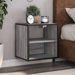 Berkfield Home Wall-mounted Bedside Cabinets 2 pcs Grey Sonoma 40x31x39.5 cm - thumbnail 2