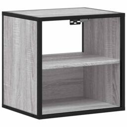Berkfield Home Wall-mounted Bedside Cabinets 2 pcs Grey Sonoma 40x31x39.5 cm - thumbnail 6