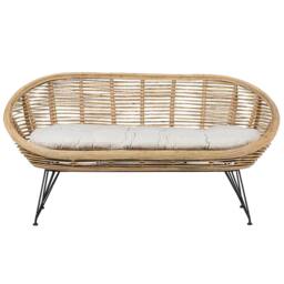 Wyld and Coco 3-Seater Rattan Sofa Set with Coffee Table Natural - thumbnail 7