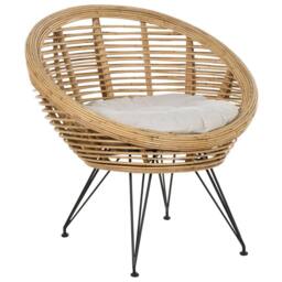 Wyld and Coco 3-Seater Rattan Sofa Set with Coffee Table Natural - thumbnail 5