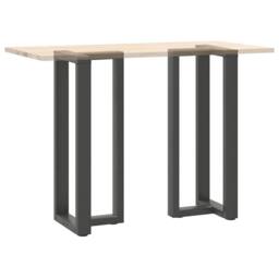Berkfield Home Bar Table Legs T-Shaped¬†2 pcs Anthracite 50x35x(100-101) cm Steel in Dark Grey - thumbnail 8