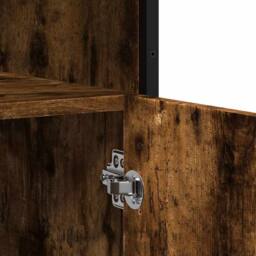 Berkfield Home Sideboard Smoked Oak 100x35x76 cm Engineered Wood in Brown - Size: 100 x 35 x 76 cm - thumbnail 9