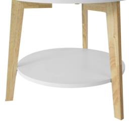 SoBuy Nesting Coffee Table Set - White & Natural Wood - thumbnail 7