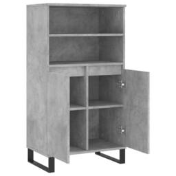 Berkfield Home Highboard Concrete Grey 60x36x110 cm Engineered Wood - Size: 60 x 36 x 110 cm - thumbnail 5