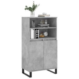 Berkfield Home Highboard Concrete Grey 60x36x110 cm Engineered Wood - Size: 60 x 36 x 110 cm