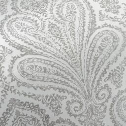 Portfolio Home Montpellier Duvet Cover Set Quilt Bedding Pillowcase in Silver - Size: King - thumbnail 3