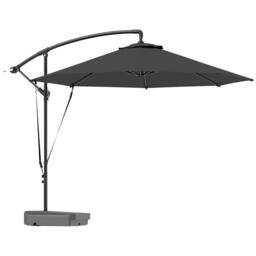 OUTSUNNY Garden Cantilever Parasol with Cover Weighted Base Wind Strap in Dark Grey - thumbnail 2