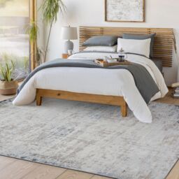 Livabliss Roma-Abstract Gray Blue Brown Modern Marble Living Dining Bedroom Rug - Size: 160 cm diameter - thumbnail 7