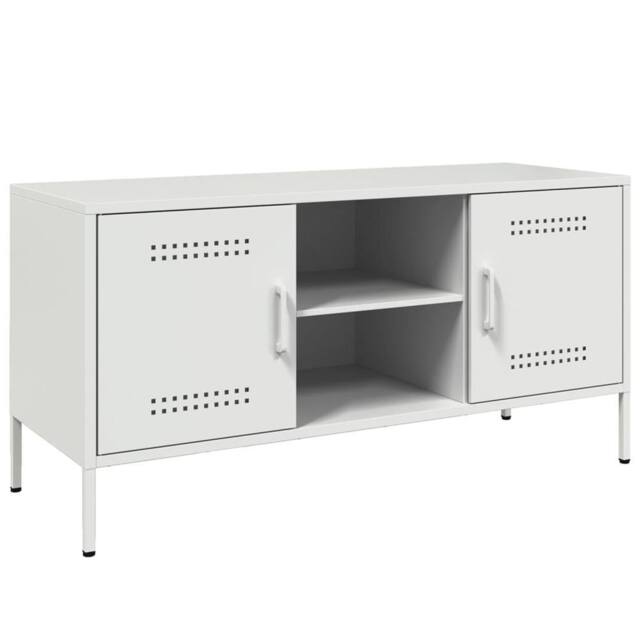 Berkfield Home TV Cabinet White 100.5x39x50.5 cm Steel - image 1