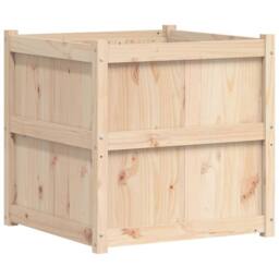 Berkfield Home Beautiful Garden Planter 70x70x70 cm Solid Wood Pine in Natural - Size: 70 x 70 x 70 cm - thumbnail 7