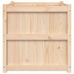 Berkfield Home Beautiful Garden Planter 70x70x70 cm Solid Wood Pine in Natural - Size: 70 x 70 x 70 cm - thumbnail 5