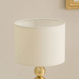 ValueLights Marissa Pair of Stacked Ball Table Lamp Lights in Gold - thumbnail 3