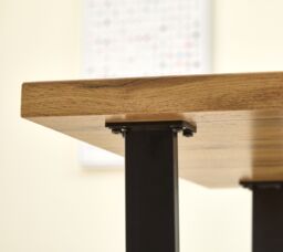 Outdoor Living Colorado Oak Dining Table with Industrial Black Legs - thumbnail 4