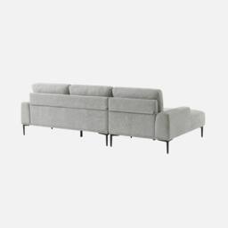 sweeek 3-seater corner sofa, left-hand in fabric & metal in Light Grey - thumbnail 3