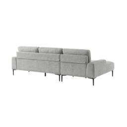 sweeek 3-seater corner sofa, left-hand in fabric & metal in Light Grey - thumbnail 7