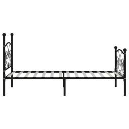 Berkfield Home Elegant Bed Frame with Slatted Base Black Metal 90x200 cm - thumbnail 4