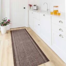 Kukoon 3ft - 39ft Long Brown Hallway Runner Rug Stair Carpet Mat - Size: 66 cm x 91 cm - thumbnail 3