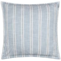 Wylder Abersoch Stripe 100% Cotton Cushion in Blue - Size: 50 cm x 50 cm - thumbnail 2