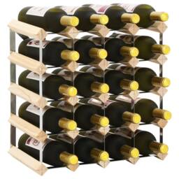 Berkfield Home Wine Rack for 20 Bottles Solid Pinewood in Beige