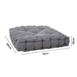 Kelvenix Large Square Dining Pad Dark Grey-Cotton Blend in Dark Grey - Size: 100 cm x 190 cm - thumbnail 2