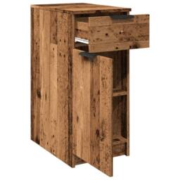 Berkfield Home Decorative Desk Cabinet Old Wood 33x50x75 cm Engineered Wood in Brown - Size: 33 x 50 x 75 cm - thumbnail 8