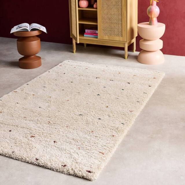 sweeek Rug With Small Colourful Polka Dots in Cream - Size: 120 cm x 170 cm - image 1