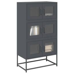 Berkfield Home Highboard Anthracite 68x39x123 cm Steel in Dark Grey - Size: 68 x 39 x 123 cm