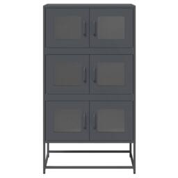 Berkfield Home Highboard Anthracite 68x39x123 cm Steel in Dark Grey - Size: 68 x 39 x 123 cm - thumbnail 5