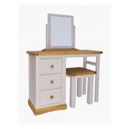 Cabinet Bits Bomporto 3 Drawer Dressing Table Set Wood Knob in Light Grey - thumbnail 1
