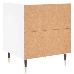Berkfield Home Modern Bedside Cabinet White 40x35x47.5 cm Engineered Wood - thumbnail 8