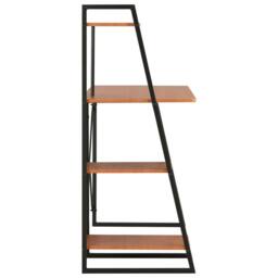 Berkfield Home Desk with Shelving Unit Black & Brown 102x50x117 cm - Size: 102 x 50 x 117 cm - thumbnail 3