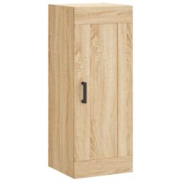 Berkfield Home Wall Mounted Cabinet Sonoma Oak 34.5x34x90 cm Engineered Wood in Brown - thumbnail 2