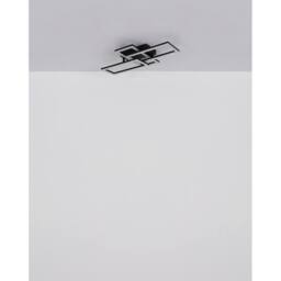 Netlighting Sapena 61x34cm Semi Flush Ceiling Light Matt Black 3x LED 3000K - Size: 61x34 cm - thumbnail 6