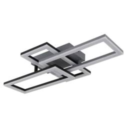 Netlighting Sapena 61x34cm Semi Flush Ceiling Light Matt Black 3x LED 3000K - Size: 61x34 cm - thumbnail 2