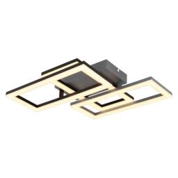 Netlighting Sapena 61x34cm Semi Flush Ceiling Light Matt Black 3x LED 3000K - Size: 61x34 cm - thumbnail 5