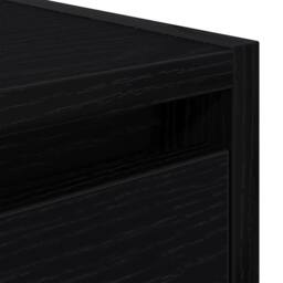 Berkfield Home Wall-mounted Bedside Cabinet Black Oak 38x34x40 cm - Size: 38 x 34 x 40 cm - thumbnail 9