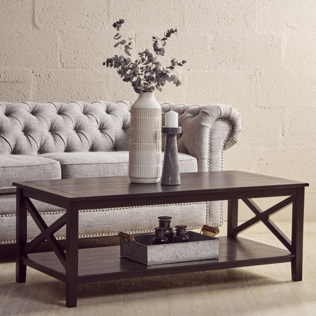Orsina Heritage Crossed Coffee Table in Black - image 1