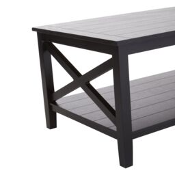 Orsina Heritage Crossed Coffee Table in Black - thumbnail 5