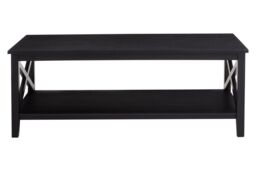 Orsina Heritage Crossed Coffee Table in Black - thumbnail 7