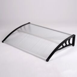Gr8 Garden Front Canopy Porch Rain Protector Awning Lean-To Roof Shelter 80 X 120cm in Clear - Size: 80 X 120 cm - thumbnail 3