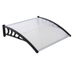 Gr8 Garden Front Canopy Porch Rain Protector Awning Lean-To Roof Shelter 80 X 120cm in Clear - Size: 80 X 120 cm - thumbnail 1